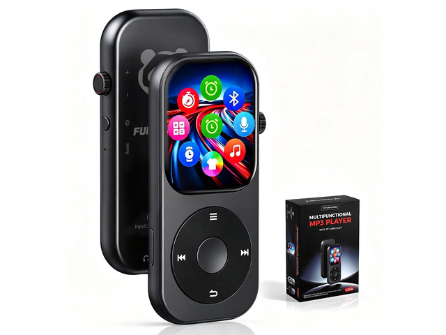 128GB MP3 Player with Bluetooth 5.3, Music Player with Built-in HD Speaker, MP3 Music Player 2.01-inch Touchscreen & Touch Rotation Physical...