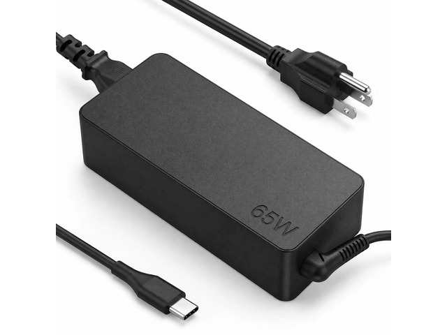 Replacement for 65W Lenovo Laptop Charger USB C,for Yoga/Thinkpad Type C 65W USB C Laptop Charger For ThinkPad X1 E16 E14 T14 Yoga 7i 9i T480s...