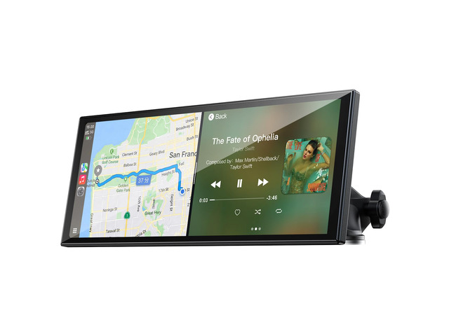 9.26' Wireless CarPlay Screen for Car - Apple CarPlay & Android Auto Touchscreen, 1600x600 HD IPS Display, Plug & Play, OTA Updates, Waterproof...