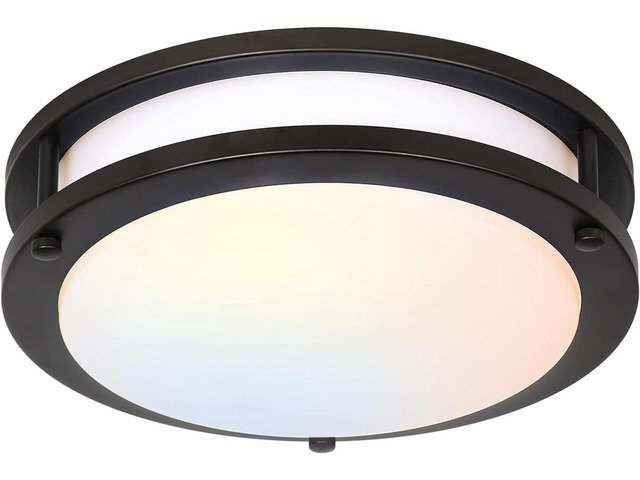 13 inch Flush Mount LED Ceiling Light Fixture,5CCT 2700K/3000K/3500K/4000K/5000K Adjustable Ceiling Lights,Oil Rubbed Bronze Saturn Dimmable...