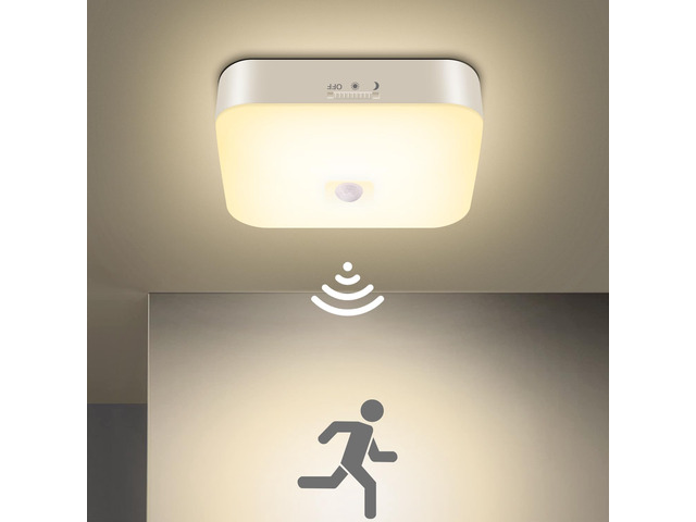 Rechargeable Motion Sensor Closet Light, Wireless Lights, 500LM, Warm White 3000K, Battery Operated, Motion Sensored Activated, Indoor Use for...