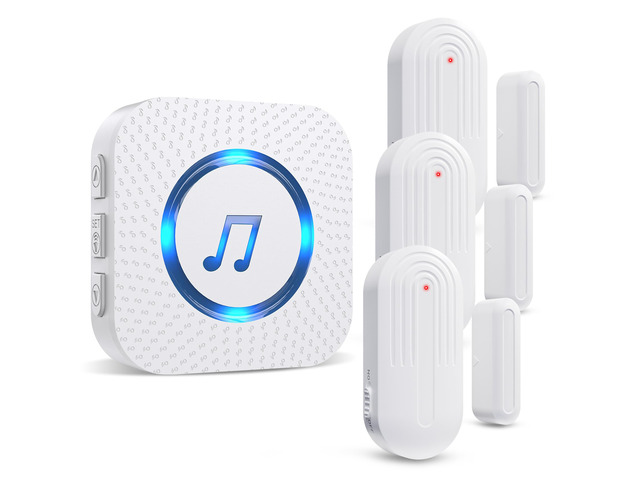 Door Chime Alarm When Open for Kids Safety, Home and Business Get an instant chime or alarm when a door opens, with 26 tones and adjustable volume...