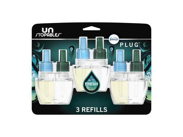 Plug-in Air Freshener, Odor-Fighting Scented Oil Refill, Air Fresheners for Home, Bathroom and Kitchen, Long Lasting, Unstopables Fresh Scent,...