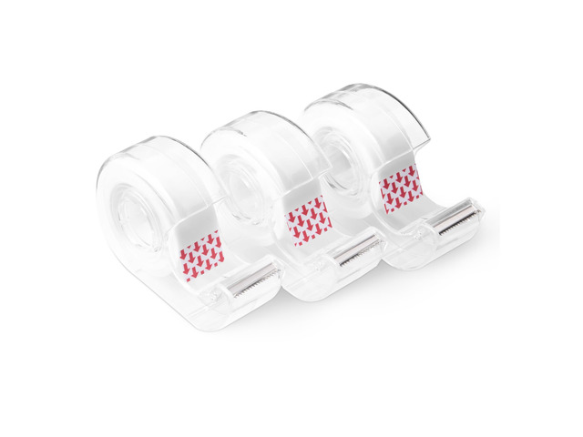 Matte Finish Invisible Tape with Dispenser, 3/4' x 300' (8.33 Yards), Translucent, 3-Pack