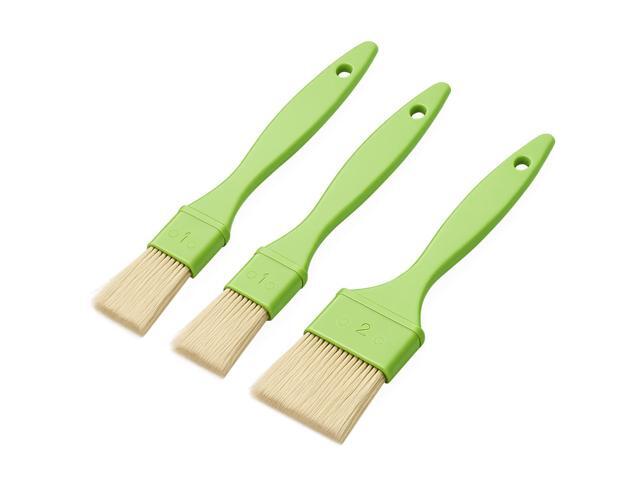 3 Pcs Pastry Brush Set, 1/1/2 inch Bristle Basting Brushes for Cooking, Heat Resistant, Kitchen Brush for Oil, BBQ Grill, Butter Sauce, Baking,...