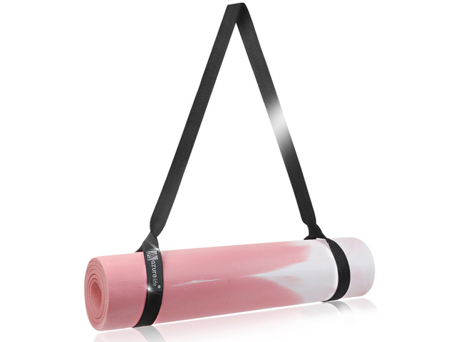 A AZURELIFE [MAT NOT Included] Yoga Mat Sling, Yoga Mat Straps for Carrying, Easy-Cinch Yoga Mat Holder Strap