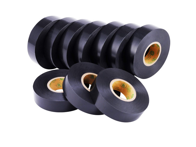 10-Pack Black Electrical Tape Waterproof, 3/4 in x 66ft, Industrial Grade UL/CSA Listed High Temp Electrical Tape Electric Super Vinyl