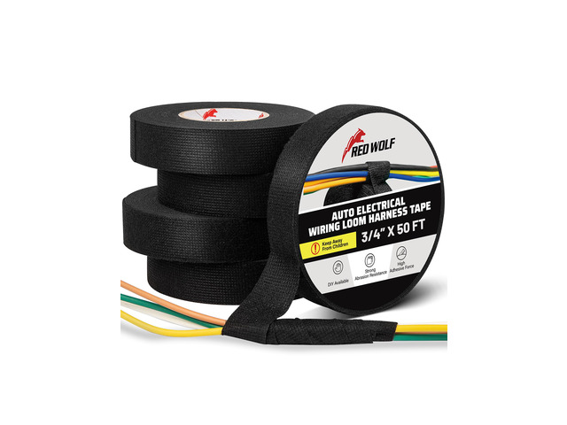 Wiring Harness Tape High Temp Wire Cable Loom Self-Adhesive Fabric Tape for Electrical Automotive Engine Harness Wrap Protection Noise Damping...