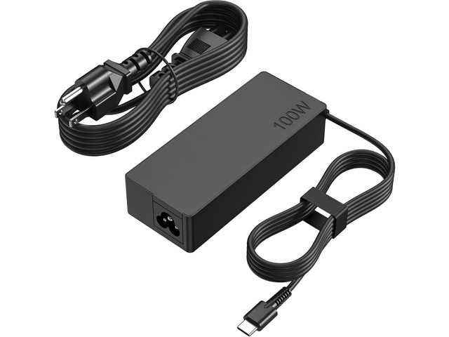 100W USB C Laptop Charger with 9ft Cable, Fast Type C Power Adapter for Lenovo Yoga/ThinkPad T14 T15 T16 E14 L14 X1 Carbon,Dell Chromebook 3100...