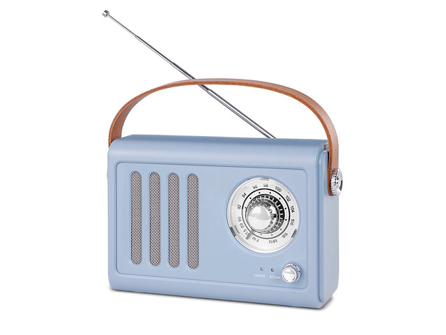 Portable Radio with Bluetooth Over 20 Hours Playtime FM Radio,Vintage Radio Bluetooth Speaker with Subwoofer,USB/AUX/Type-C for Home, Office...