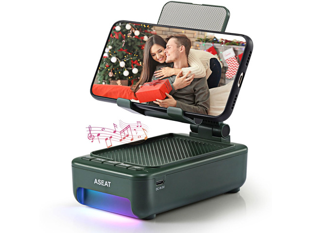 Gifts for Men Him, Cell Phone Stand with Bluetooth Speaker & Led Color Changing Light, Unique Gifts for Women Dad Her Husband, Birthday Gifts for Men