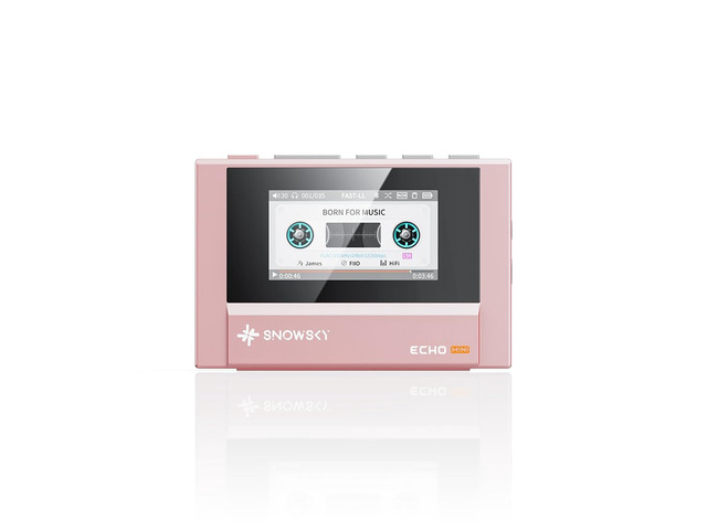 SnowSky/ Echo MINI HiFi Bluetooth MP3 Player, 15Hours Playback, Independent Volume Control with 3.5mm/4.4mm Headphones Outputs (Pink)