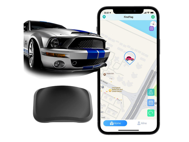 Real-Time Weatherproof Mini GPS Vehicle Tracker - Magnetic Design, No Monthly Fees - Ideal Hidden Car Tracker Compatible with Android & iOS for...
