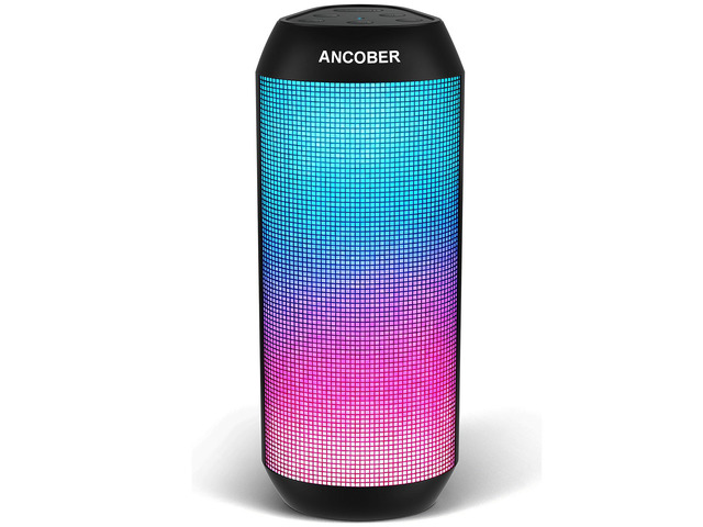 Bluetooth Speaker, 20W HD Stereo Loud Sound, Portable Wireless, RGB Light, 36H Playtime, TWS Surround Pairing, IPX4 Waterproof, BT5.3, Built-in...