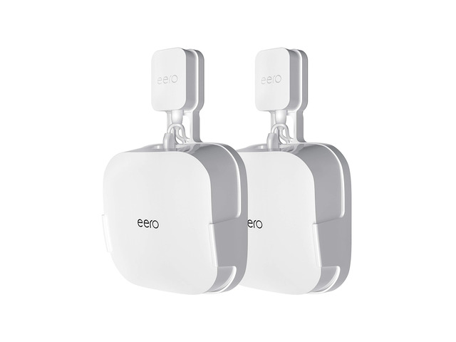 2 Pack Outlet Wall Mount Holder for eero Pro 6 and Pro 6E Wall Mount Holder Stand Bracket for eero Pro 6E & Pro 6, Built-In Cord Storage and...