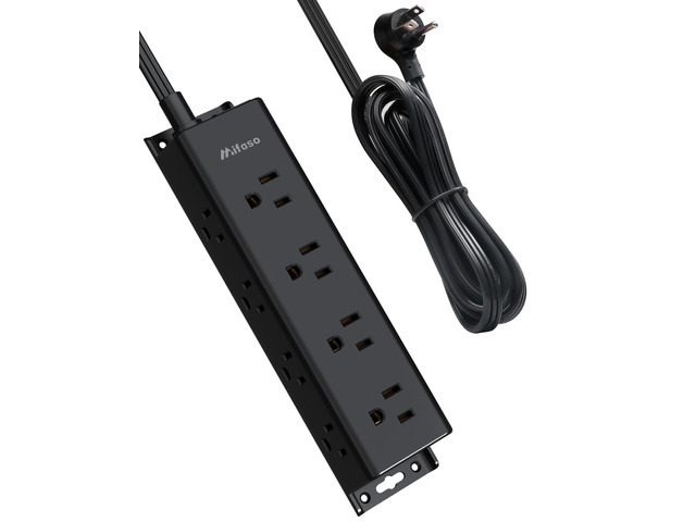 Surge Protector Power Strip, 12 Widely Spaced Multi Outlets on 3 Sides 10FT Extension Cord with Multiple Outlets, Flat Plug, Wall Mount, Overload...