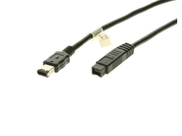 CABLEMAX FireWire 800 to 400 Cable - 6ft - Connect 9-Pin to 6-Pin Devices for Seamless Data Transfer - Adapter for Cameras, Drives, Legacy Peripherals