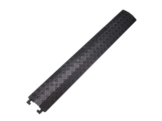 Small 1 Piece - Floor Cord Cover Cord Protector Drop Over Drop Trak Cable Ramp for Office Warehouse - Black
