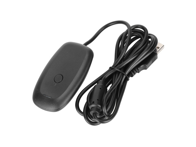 Wireless Gaming Receiver Adapter, PC USB Controller Dongle for 360, ABS Material, Compatible with 4 Controllers & Headsets, Plug and Play