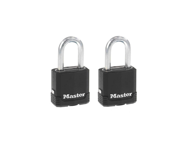 Magnum Outdoor Padlock, Heavy Duty Keyed Lock 2-Pack M115XDLF 1-7/8' Weather-Resistant Lock Protects Outdoor Storage, Fences, Tools & Job Boxes,...