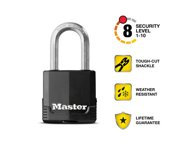 Magnum Outdoor Padlock, Heavy-Duty Keyed Lock, 4-Pack, M115XQLF 1-7/8-inch Weather Resistant Lock Protects Outdoor Storage and Fences, Tools & Job...