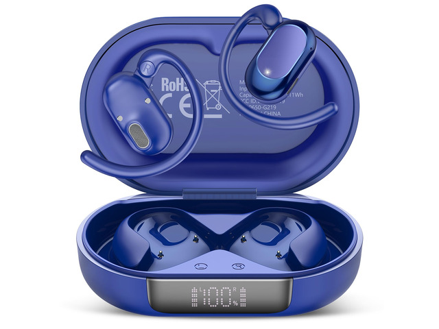 Open Ear Headphones, NEW Over Ear Earbuds with 4 ENC Noise-Canceling Mic Ultra-Comfort Bone Conduction Earbuds, BT5.4, HD Stereo, IPX7 Waterproof,...