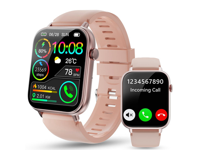 Smart Watch for Women, 1.85' HD Touchscreen Smartwatches with Message Call Function, 100+ Sports Modes IP68 Fitness Tracker, 24/7 Heart Rate/Sleep...