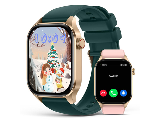 Smart Watches Christmas for Women 2.04'HD Screen Fitness Tracker Watches, Heart Rate Sleep Blood Oxygen Monitor, IP68 Waterproof, 136+ Sports,...