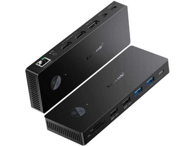 13-in-1 USB-C Docking Station, Triple Monitor Dock, DP 1.2 & 2×HDMI 2.0 4K@60Hz, DP DSC for 4K@30 Triple Display, 100W PD, Gigabit Ethernet, USB...