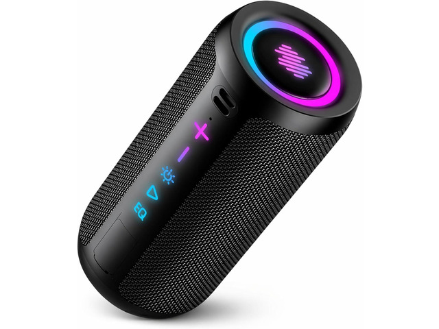 Portable Bluetooth Speaker, Powerful Sound Wireless Speaker: Boost Bass, Bluetooth 5.4, 24H Playtime, 8 RGB Modes, IPX7 Waterproof, TWS Pairing,...