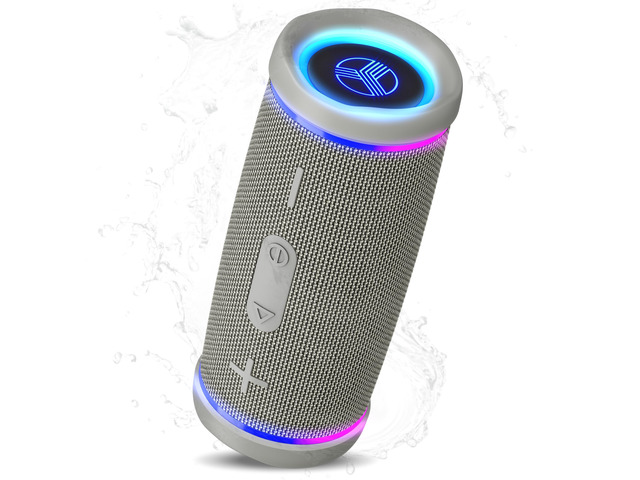 HD77 Waterproof Bluetooth Speaker, 30W Loud 360° Sound, Deep Bass, IPX7, TWS Pairing, RGB Lights, 20H Battery, Portable Wireless Speaker for...