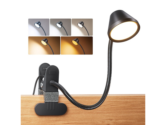 Clip on Light, Reading Lights for Books in Bed, 400LM, RG0 Eye-Care 5 Colors & Stepless Dimming, Amber Glow Light & Auto Timer, Up to 2.3' Strong...