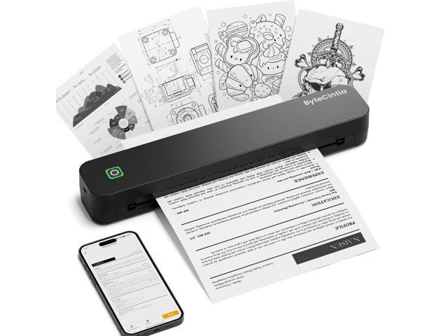 C80 Portable Printers Wireless for Travel, Inkless Thermal Bluetooth Mobile Printer, Compatible with iPhone & Laptop, Supports 8.5' x 11' US Letter...