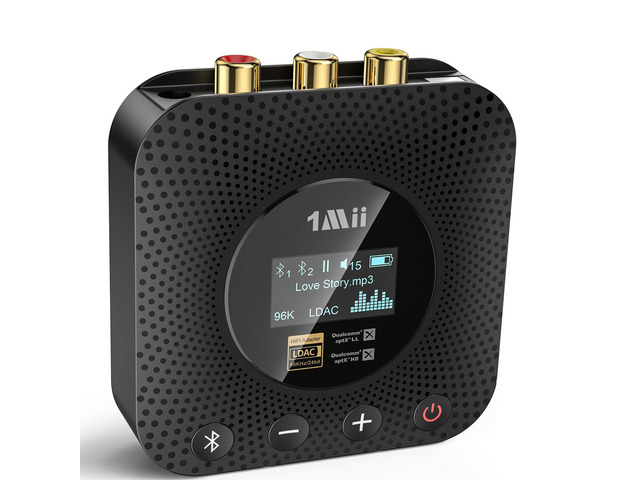 B06HD+ Hi-Res LDAC Bluetooth 5.3 Receiver for Home Stereo, Hi-Fi Bluetooth Audio Adapter w/Display, Built-in Audiophile DAC, aptX HD Low Latency,...