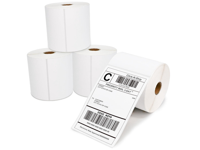 L LIKED Direct Thermal Labels 4'x6', 1800 Thermal Shipping Labels 4 rolls, BPA Free, 450 per Roll, Perforated, Strong Adhesive, Compatible with...