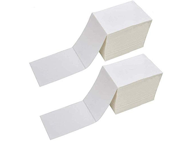 4x6 Shipping Label 2000 Fanfold Labels for Rollo, Zebra Direct Thermal Printer, with Perforations
