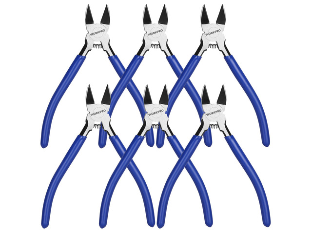 6 Pack Wire Cutters, 6 Inch Precision Flush Cutters, Side Cutters 6-Piece Diagonal Cutters with Carbon Steel, Ergonomic Handles for Crafts, Jewelry...