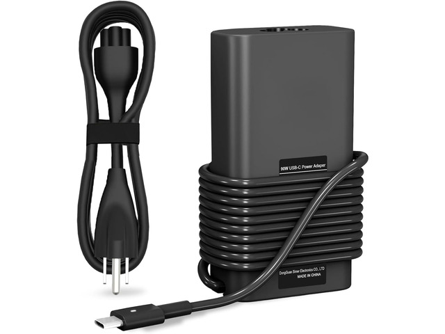 Slim 90W Laptop Charger USB C Replacement for Dell Latitude 5420 5520 7480 7490 7420 Chromebook 3100 Dell XPS 13 9360 XPS15 9550 9560 DA65NM190...