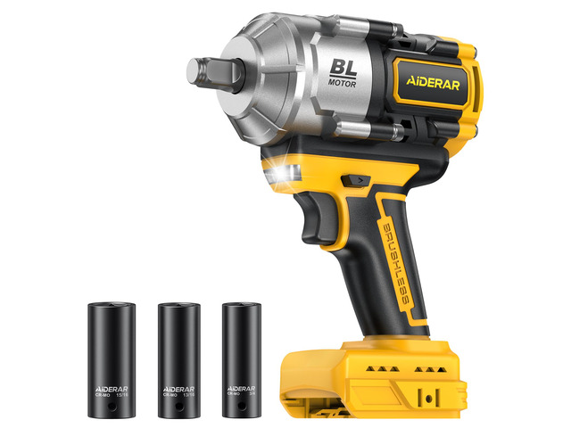 20V Cordless Impact Wrench for DeWalt Battery 1500Nm (1106 Ft-Lbs) 1/2' Brushless Impact Gun, 3-Speed High Torque Power Tool for Tire Removal,...