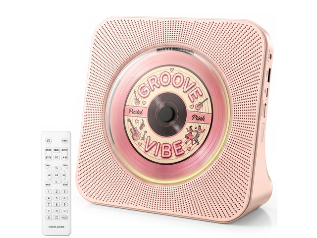 CD Player Portable Bluetooth Desktop CD Players for Home Portable CD Player with Bluetooth with Timer Built-in HiFi Speakers with LCD Screen...