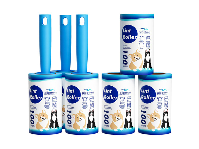 600 Sheets Lint Rollers for Pet Hair Extra Sticky, 3 Handles, 6 Rollers Easy to Peel, Home Cleaning, Lint Remover for Clothes, Furniture, Couch,...