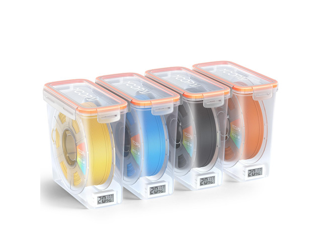 Pro Filament Storage Box with Temperature & Humidity Monitor, Airtight Filament Storage Container with Desiccant for 1KG 1.75mm PLA ABS PETG TPU,...