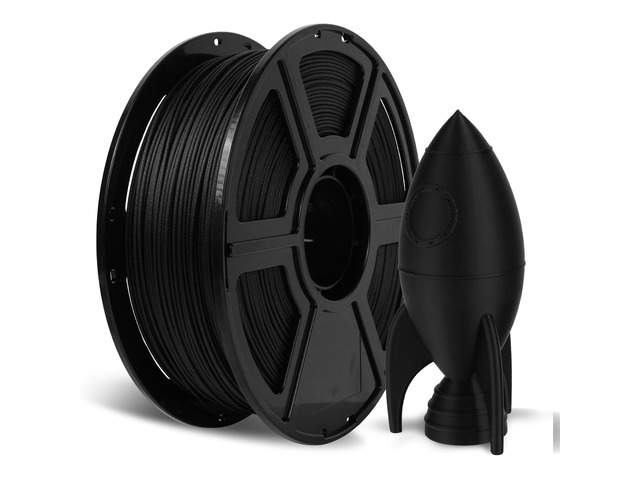 Carbon Fiber PETG Filament 1.75mm Black, Reinforced 3D Printer Filament 1kg, Lightweight & High-Strength PETG-CF Filament, Strong & Easy to Print
