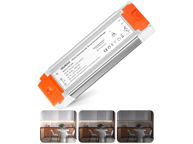 24V Dimmable LED Driver, 60 Watt Dimmable LED Power Supply AC 120V to DC 24V Compatible with Lutron & Leviton Dimmer Switches, 24 Volt Led...