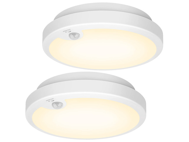 Battery Operated Motion Sensor Light Indoor, Battery Powered Lights 300LM 7.2' 3000K Motion Sensored Activated Wireless Ceiling Lights for Closet...