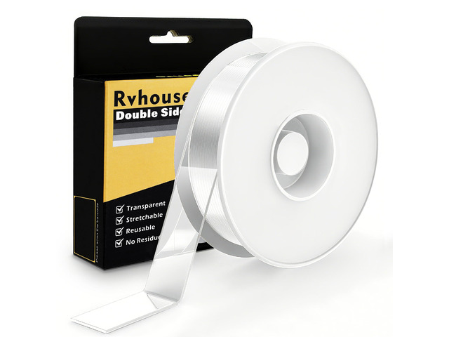Heavy Duty Double Sided Tape, 1.18 x 80 in, Clear, 1 Pack Removable washable nano gel holds 6 lbs per 4 sq in; protective case for carpet,...