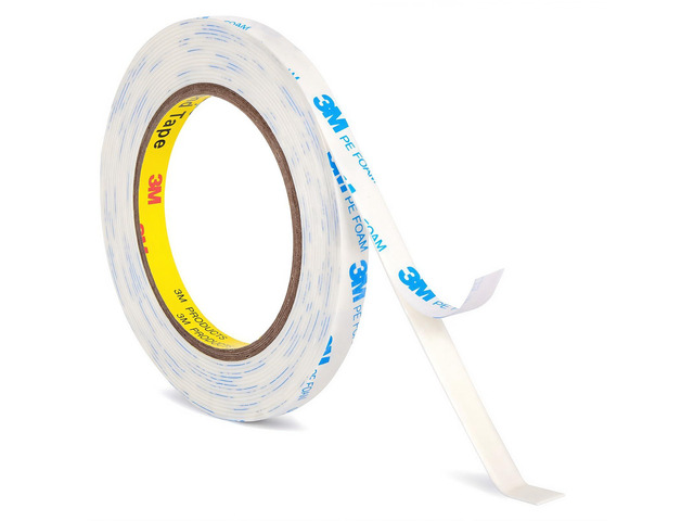3M Double Sided Tape 0.39'×16.5Ft, Mounting Tape Heavy Duty No Residue Removable PE Foam Tape Strips, Extra Strong Adhesive Tape Waterproof for...