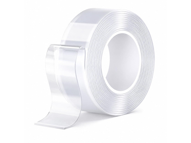 Double-Sided Tape Heavy Duty 9.84 FT x 1.18 in Clear Removable Mounting Tape for Walls, Carpet, Rugs, Posters Reusable, No-Residue,...