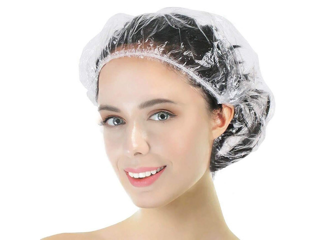Thick Large Disposable Shower Caps for Women, 30 Pack Clear Disposable clear shower caps for women, large 20.5in stretch fit, waterproof, no...