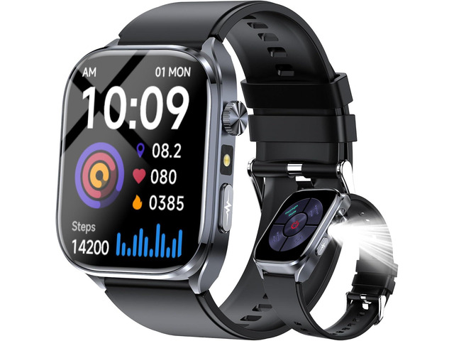 Advanced Health Smartwatch for Women Men with Real-Time Monitoring of Heart Rate, Sleep Quality and Stress Levels, Always-On DisplayBright...